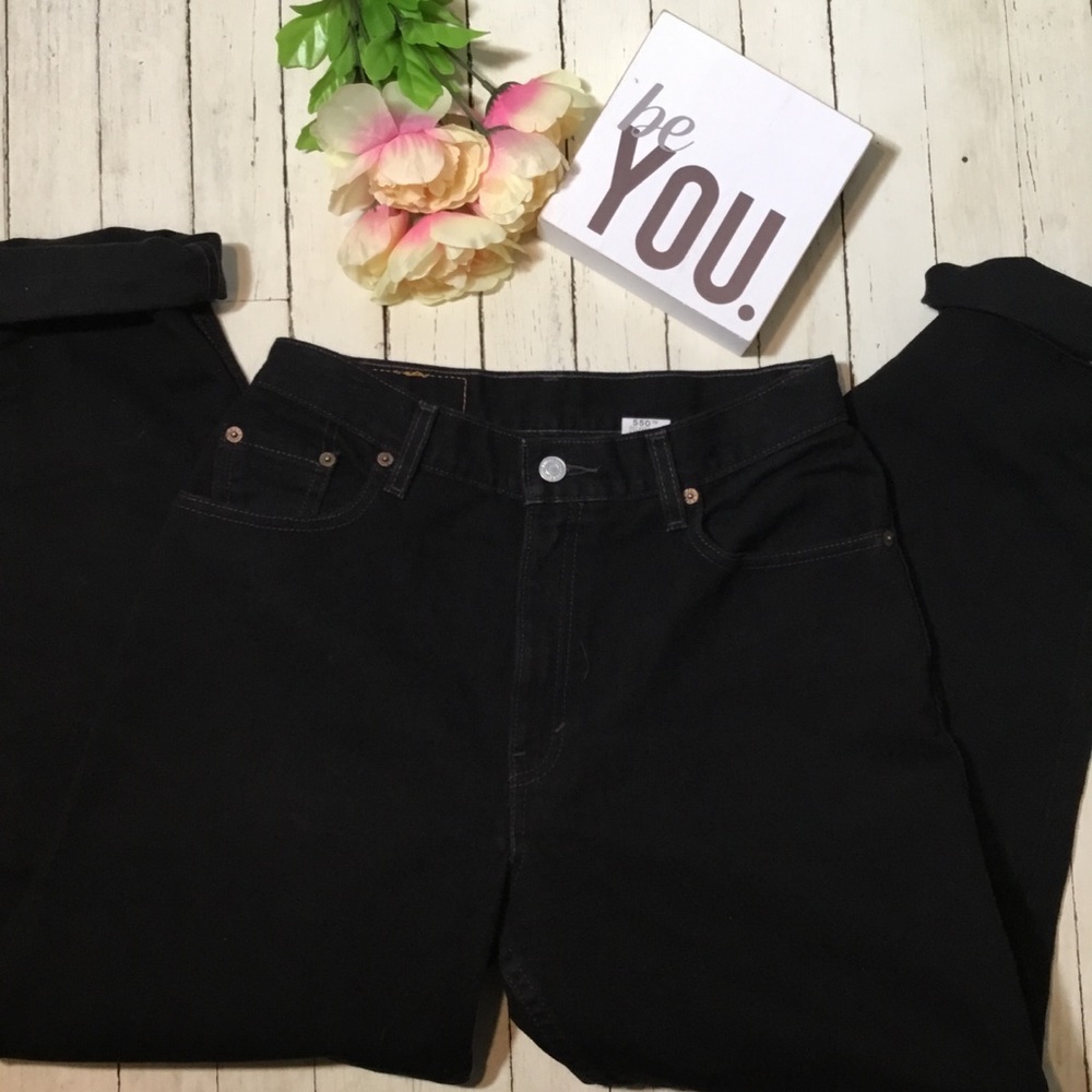 Vintage Levi’s 550 high waisted mom jeans dark blk - Picture 6 of 7